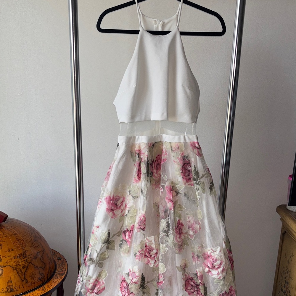 B Darlin Pink Floral Gown